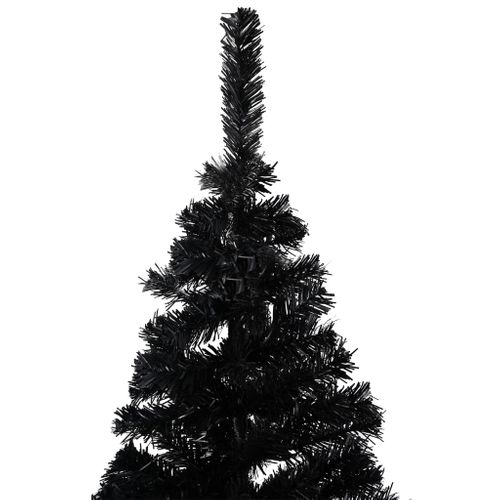 VidaXL kunstkerstboom met standaard 210cm PVC zwart