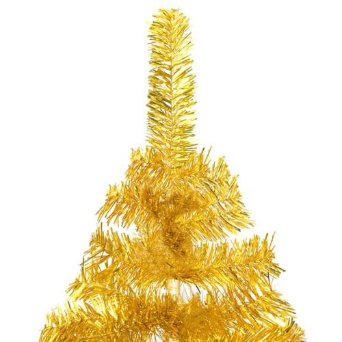 VidaXL kunstkerstboom met standaard 180cm PET goudkleurig