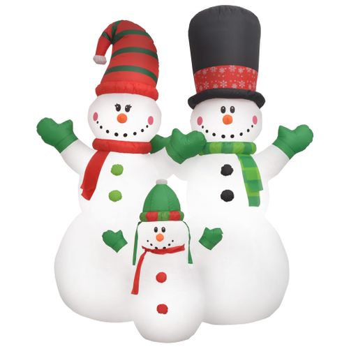 VidaXL kerstsneeuwpoppen Santa Family opblaasbaar LED IP44 240cm