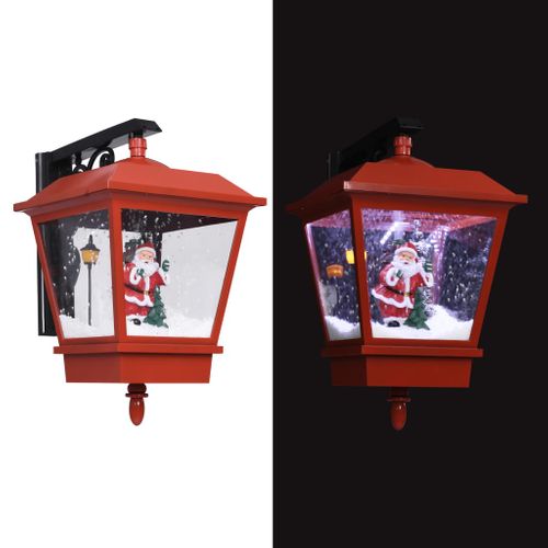 VidaXL kerstwandlamp met LED-lampjes en kerstman 40x27x45cm rood
