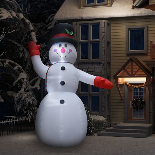 VidaXL sneeuwpop opblaasbaar met LED lampjes IP44 300cm
