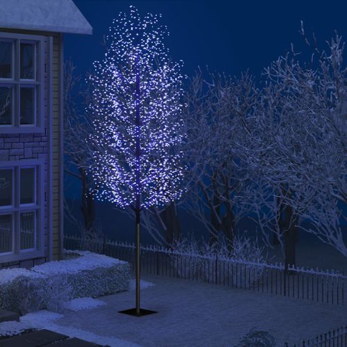 VidaXL kerstboom 2000 LED lampjes blauw licht kersenbloesem 500cm
