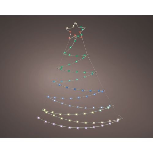 Micro LED verlichte kerstboom meerkleurig 78x110cm