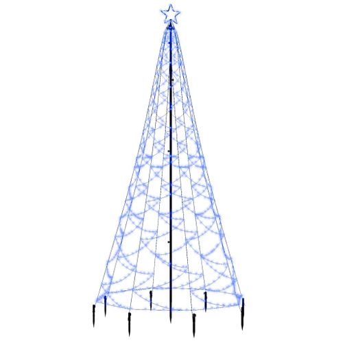 Vidaxl Vidaxl Kerstboom Met Metalen Paal En 500 Blauwe Led's 3 M