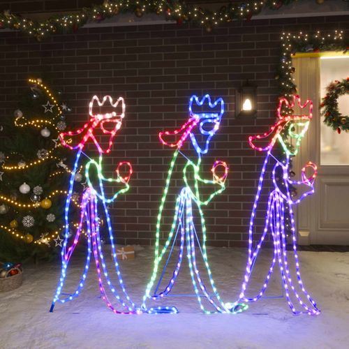 VidaXL kerstfiguren drie koningen met 504 LED lampjes
