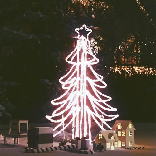 VidaXL kerstfiguur boom inklapbaar met 360 LED lampjes warm wit