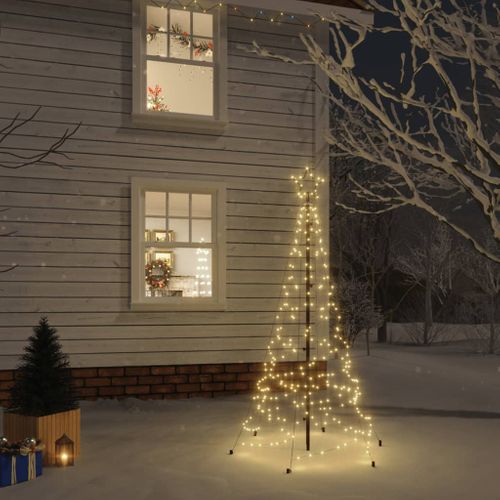 VidaXL kerstboom met grondpin 200 LED lampjes warmwit 180cm