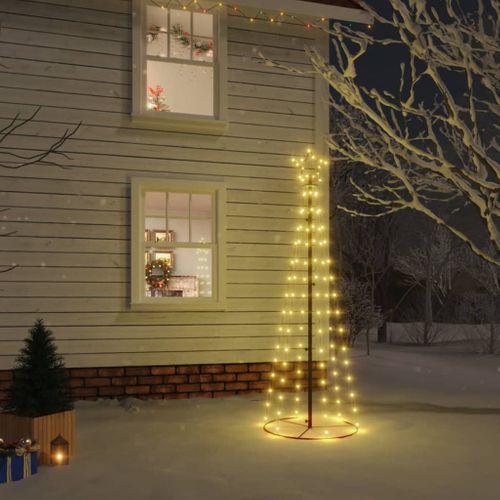 VidaXL kegelkerstboom 108 LED lampjes warmwit 70x180cm