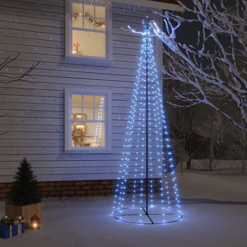VidaXL kegelkerstboom 310 LED lampjes blauw 100x300cm