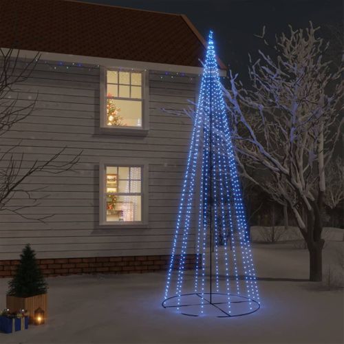 VidaXL kegelkerstboom 732 LED lampjes blauw 160x500cm