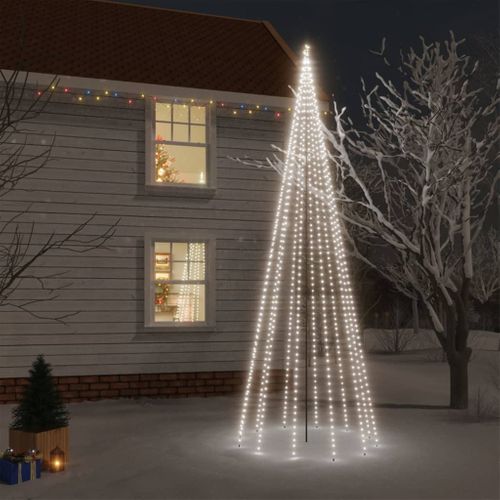 VidaXL kerstboom met grondpin 732 LED lampjes koel wit 500cm