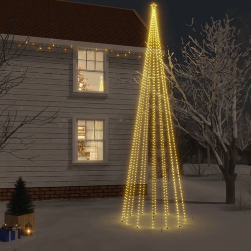 VidaXL kerstboom met grondpin 1134 LED lampjes warmwit 800cm