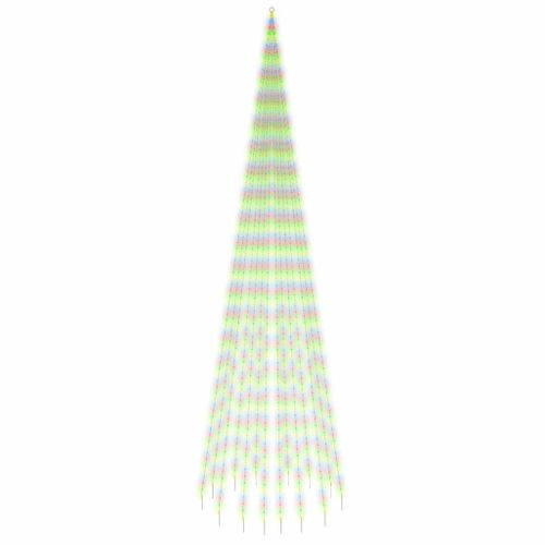 Vidaxl Vidaxl Vlaggenmast Kerstboom 1134 Led's Meerkleurig 800 Cm