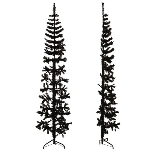 VidaXL kunstkerstboom half met standaard 240cm zwart