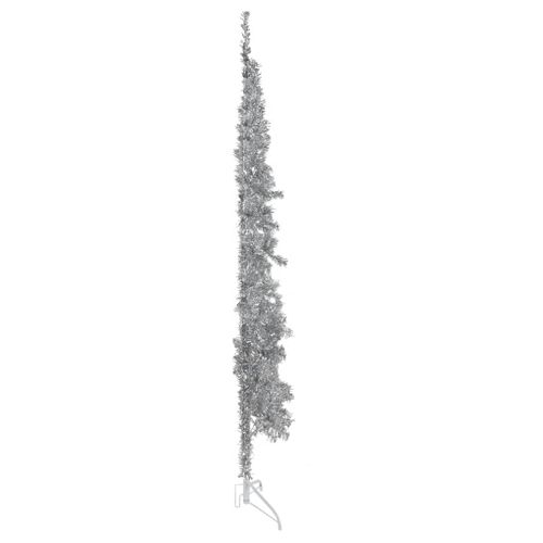 VidaXL kunstkerstboom half met standaard 210cm zilver