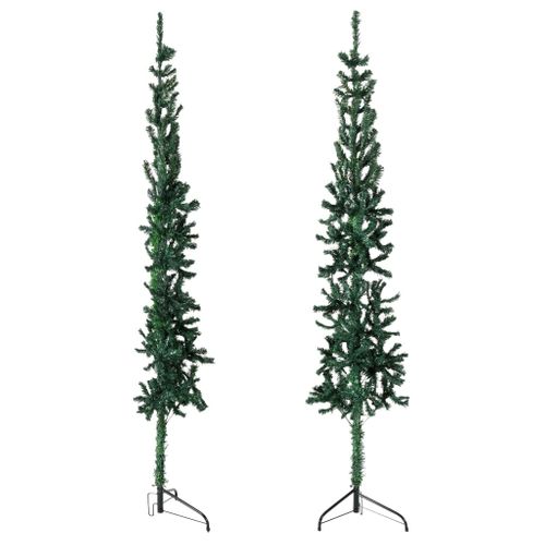VidaXL kunstkerstboom half met standaard 120cm groen